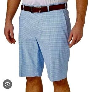 NEW Walter Hagen perfect 11 majors blue gingham stretch golf shorts size 42